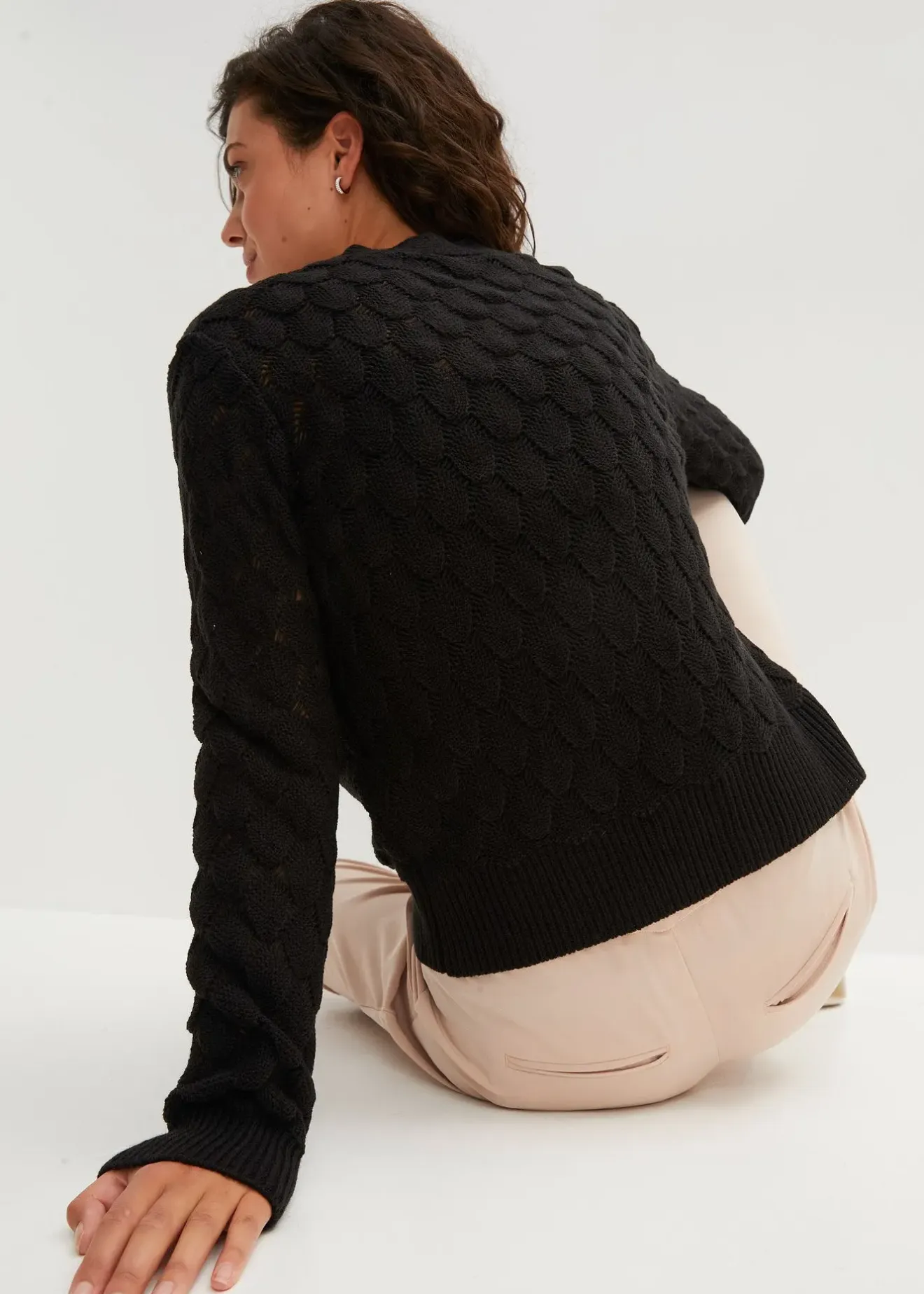 bonprix Gilet en maille ajourée|Femme Maille|Pulls & Gilets