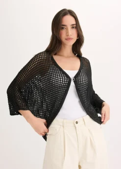 bonprix Gilet en maille ajourée|Femme Maille|Pulls & Gilets
