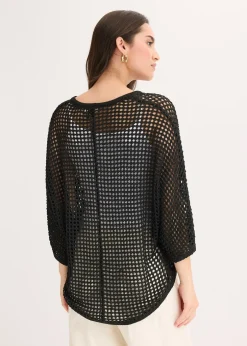 bonprix Gilet en maille ajourée|Femme Maille|Pulls & Gilets