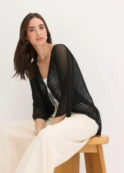 bonprix Gilet en maille ajourée|Femme Maille|Pulls & Gilets