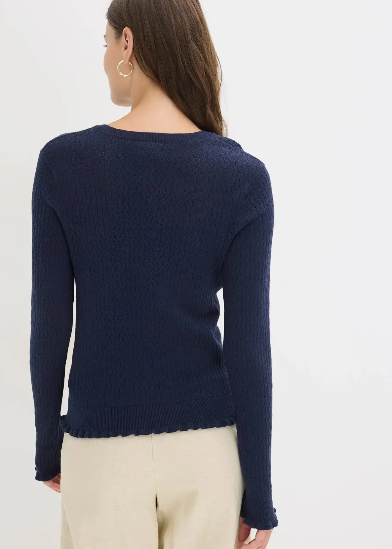 bonprix Gilet en maille ajourée|Femme Maille|Pulls & Gilets