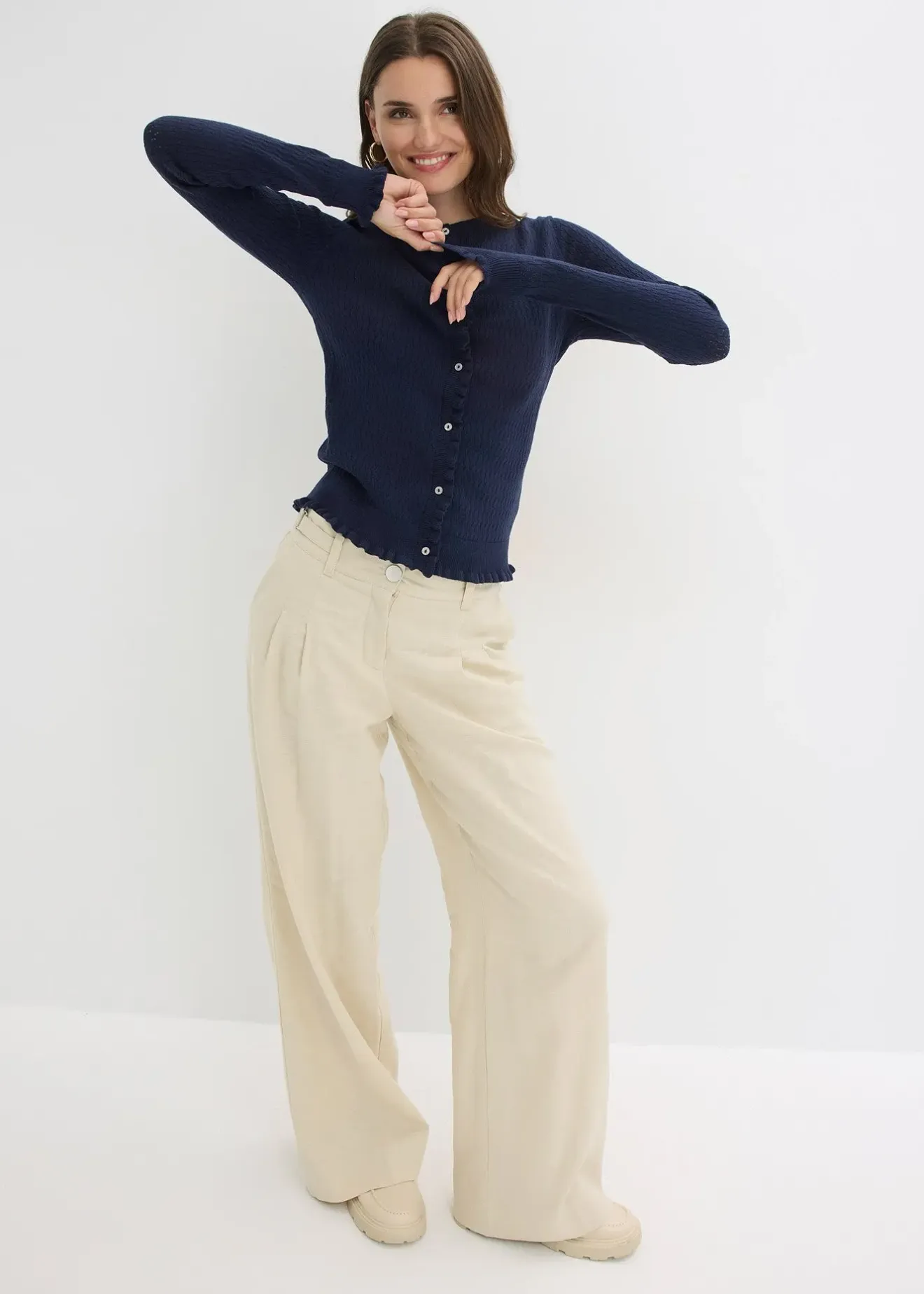 bonprix Gilet en maille ajourée|Femme Maille|Pulls & Gilets