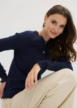 bonprix Gilet en maille ajourée|Femme Maille|Pulls & Gilets