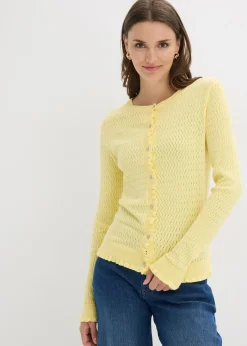 Femme bonprix Maille|Pulls & Gilets|Gilet en maille ajourée