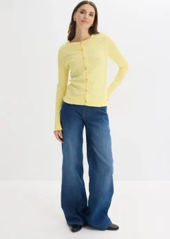 Femme bonprix Maille|Pulls & Gilets|Gilet en maille ajourée