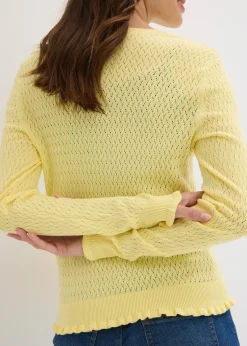 Femme bonprix Maille|Pulls & Gilets|Gilet en maille ajourée