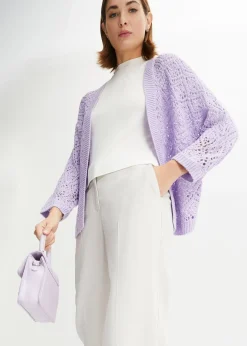 Femme bonprix Maille|Pulls & Gilets|Gilet en maille ajourée