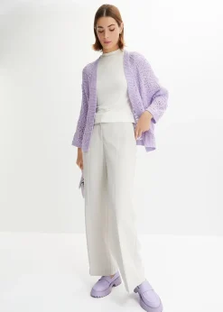 Femme bonprix Maille|Pulls & Gilets|Gilet en maille ajourée