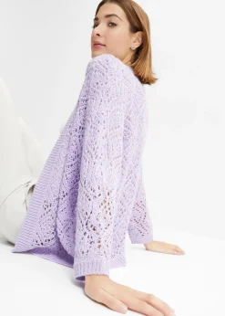 Femme bonprix Maille|Pulls & Gilets|Gilet en maille ajourée