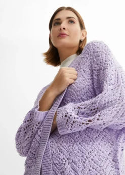 Femme bonprix Maille|Pulls & Gilets|Gilet en maille ajourée