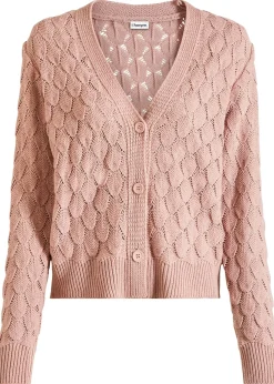 Femme bonprix Maille|Pulls & Gilets|Gilet en maille ajourée