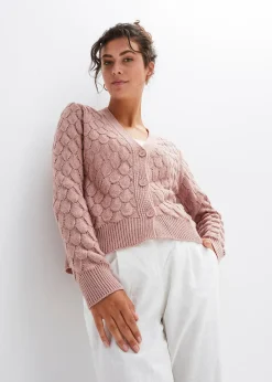 Femme bonprix Maille|Pulls & Gilets|Gilet en maille ajourée