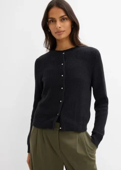 bonprix Gilet en maille avec boutons décoratifs|Femme Maille|Pulls & Gilets