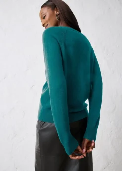 bonprix Gilet en maille avec cachemire|Femme Maille|Premium