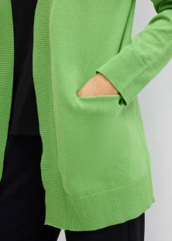 Femme bonprix Maille|Basiques|Gilet en maille avec poches, manches longues