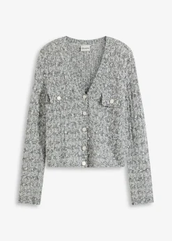 Femme bonprix Maille|Pulls & Gilets|Gilet en maille bouclette