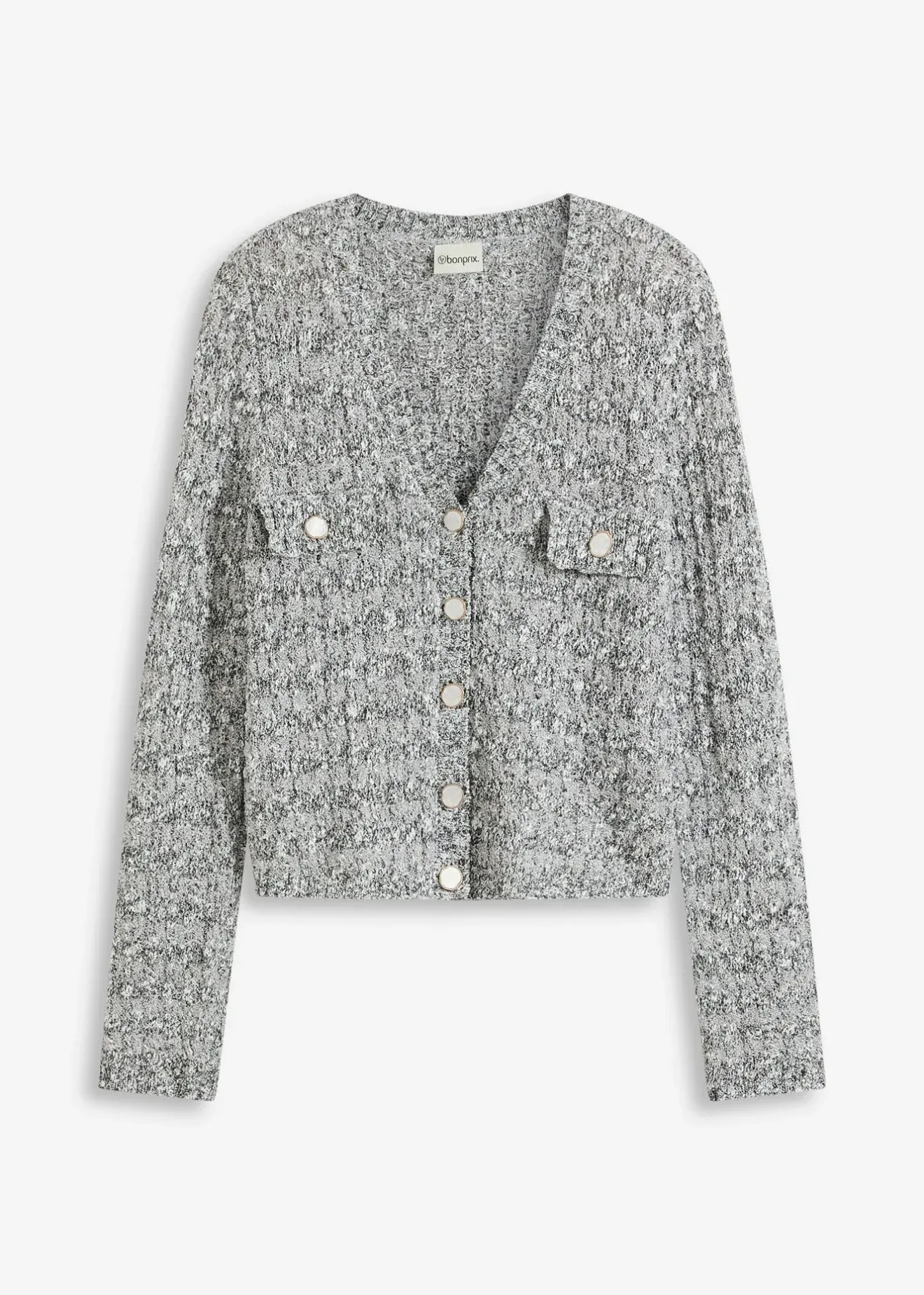 Femme bonprix Maille|Pulls & Gilets|Gilet en maille bouclette