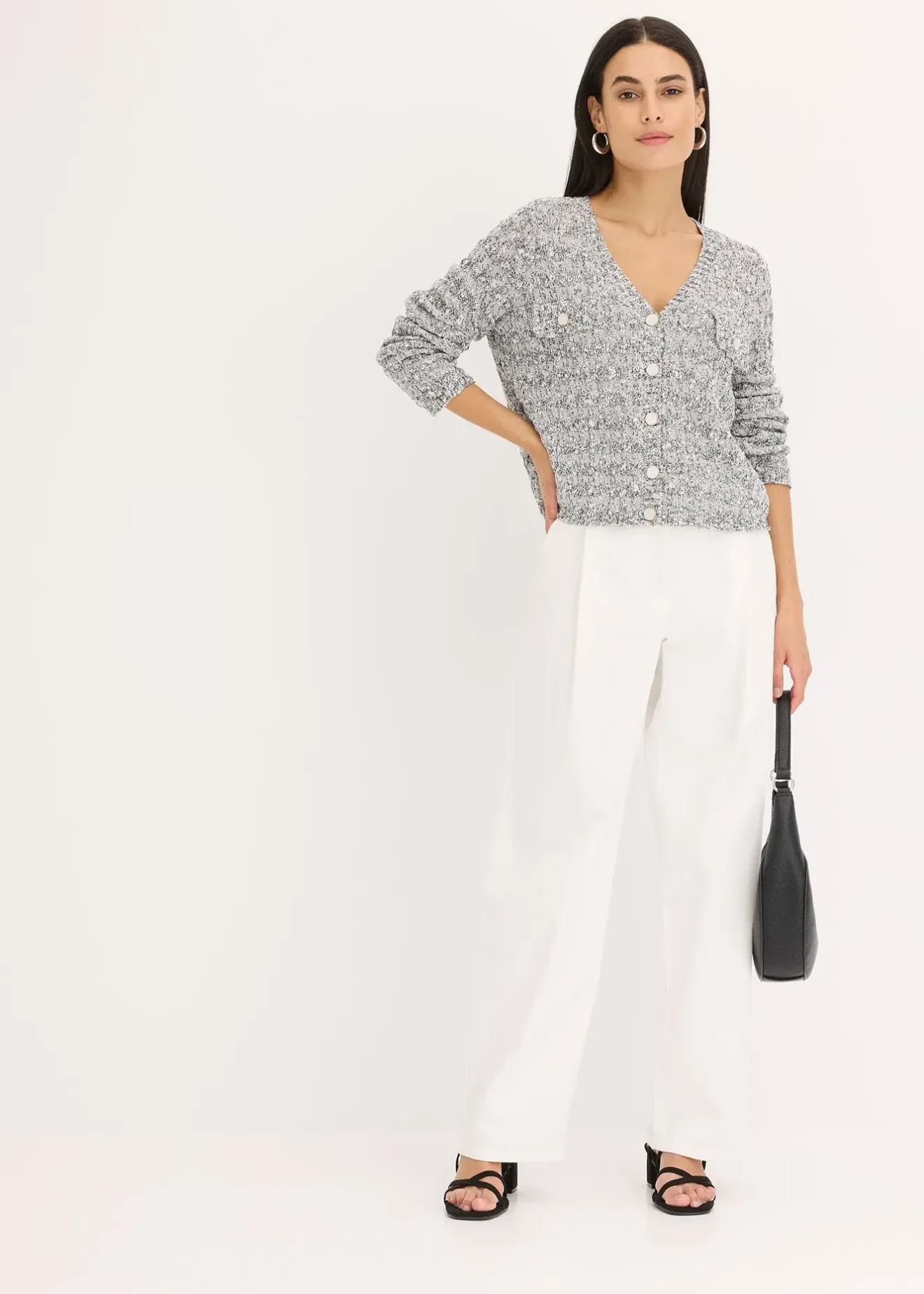 Femme bonprix Maille|Pulls & Gilets|Gilet en maille bouclette