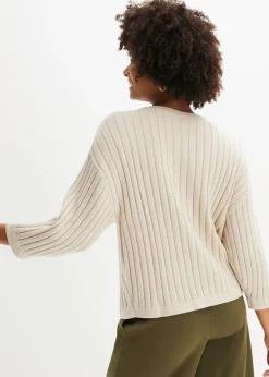 bonprix Gilet en maille coupe boxy|Femme Maille|Pulls & Gilets