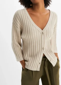 bonprix Gilet en maille coupe boxy|Femme Maille|Pulls & Gilets