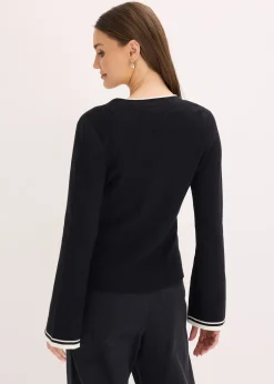 bonprix Gilet en maille côtelée|Femme Maille|Pulls & Gilets