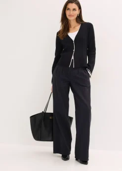 bonprix Gilet en maille côtelée|Femme Maille|Pulls & Gilets