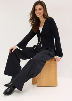 bonprix Gilet en maille côtelée|Femme Maille|Pulls & Gilets