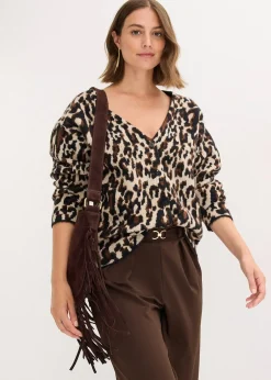 bonprix Gilet en maille Jacquard|Femme Maille|Pulls & Gilets