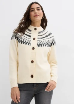 bonprix Gilet en maille norvégien|Femme Pulls & Gilets