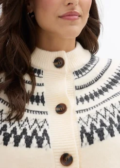 bonprix Gilet en maille norvégien|Femme Pulls & Gilets