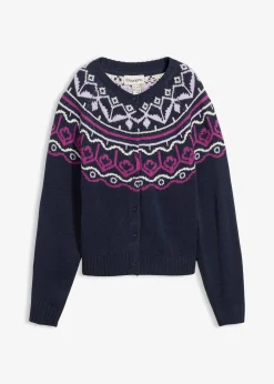 Femme bonprix Pulls & Gilets|Gilet en maille oversize à motif norvégien