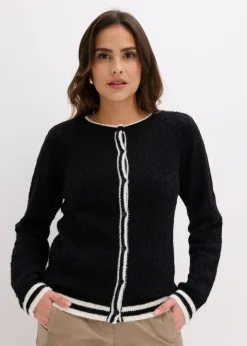 bonprix Gilet en maille poilue ajourée|Femme Maille|Pulls & Gilets