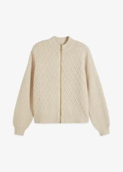 Femme bonprix Maille|Pulls & Gilets|Gilet en maille torsadée