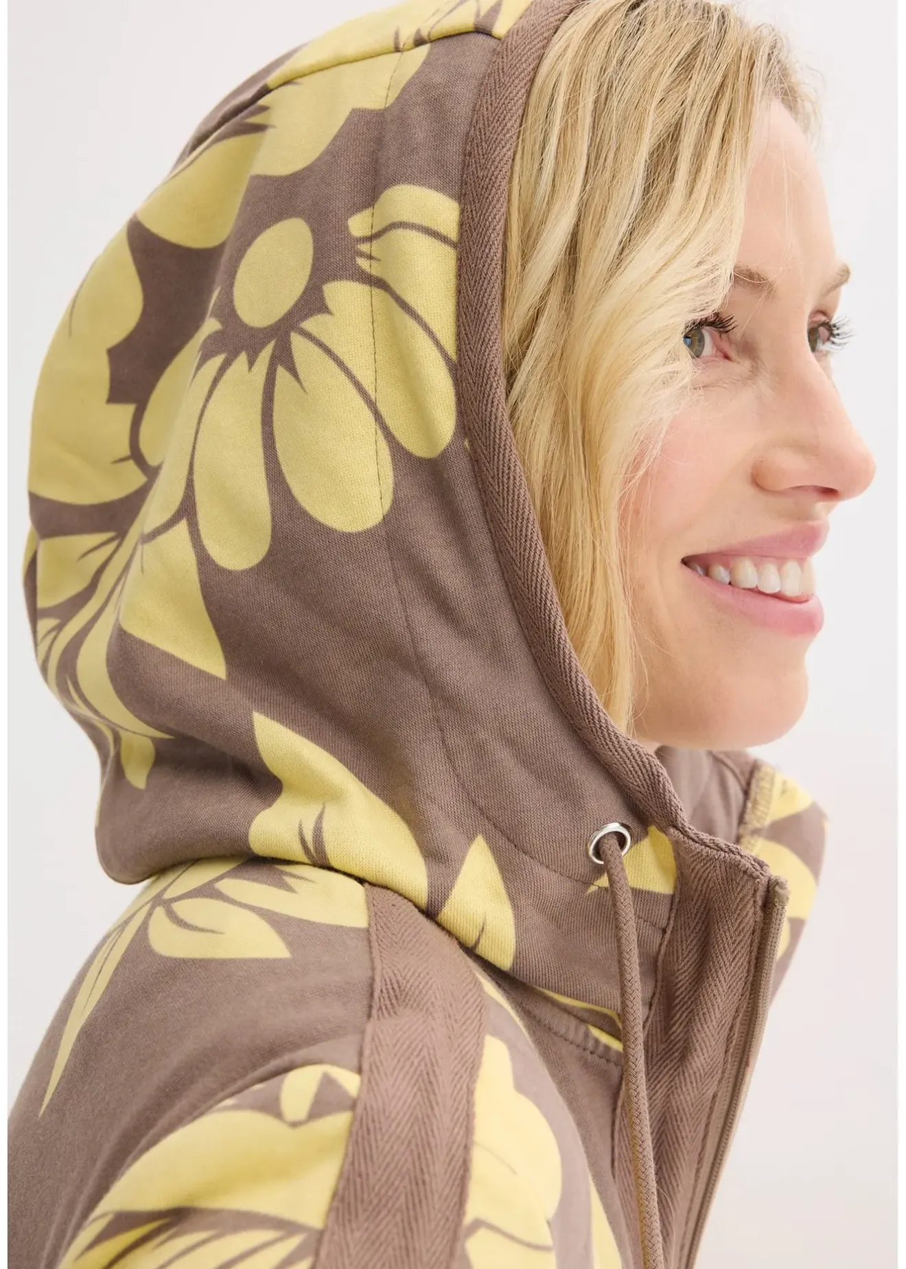 Femme bonprix Sweats|Gilet en molleton de coton mélangé