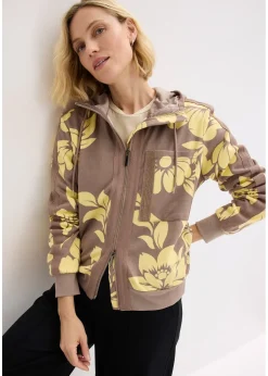 Femme bonprix Sweats|Gilet en molleton de coton mélangé