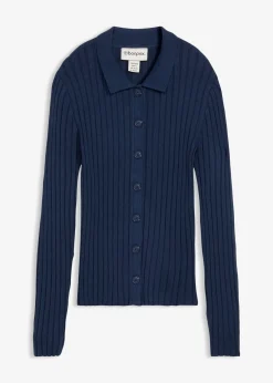 Femme bonprix T-Shirts & Tops|Gilet fluide en maille côtelée