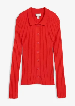 bonprix Gilet fluide en maille côtelée|Femme T-Shirts & Tops