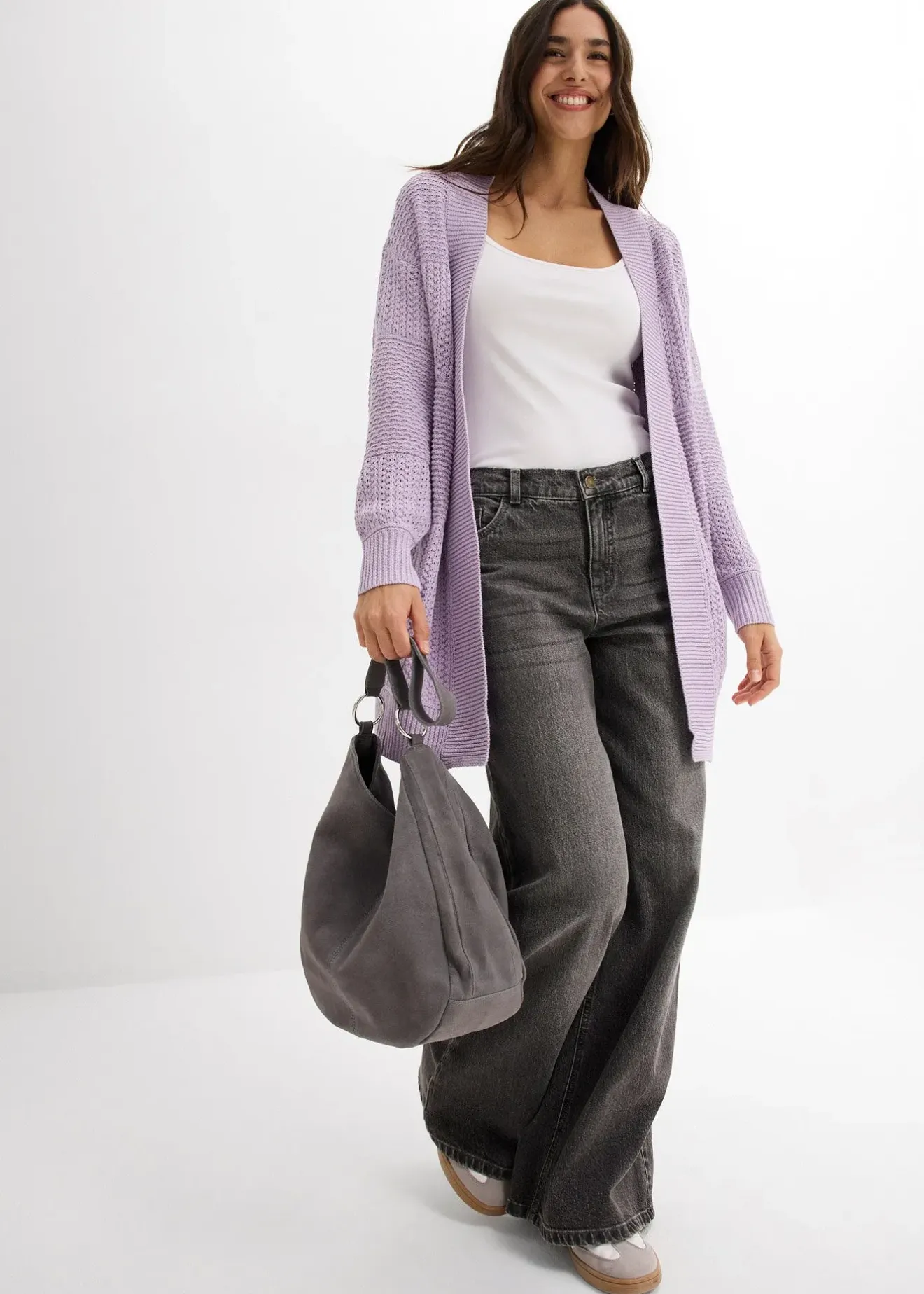 Femme bonprix Maille|Pulls & Gilets|Gilet long en maille