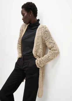 Femme bonprix Maille|Pulls & Gilets|Gilet long en maille ajourée