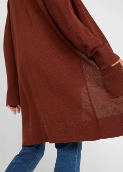 Femme bonprix Maille|Basiques|Gilet long en maille, manches longues