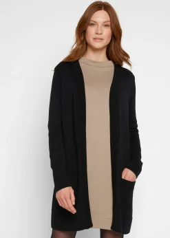 Femme bonprix Maille|Basiques|Gilet long en maille, manches longues