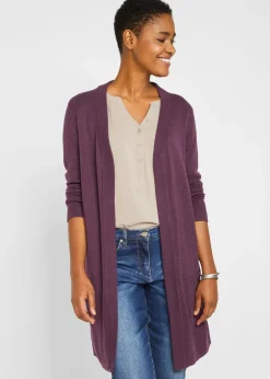 bonprix Gilet long en maille, manches longues|Femme Maille|Basiques