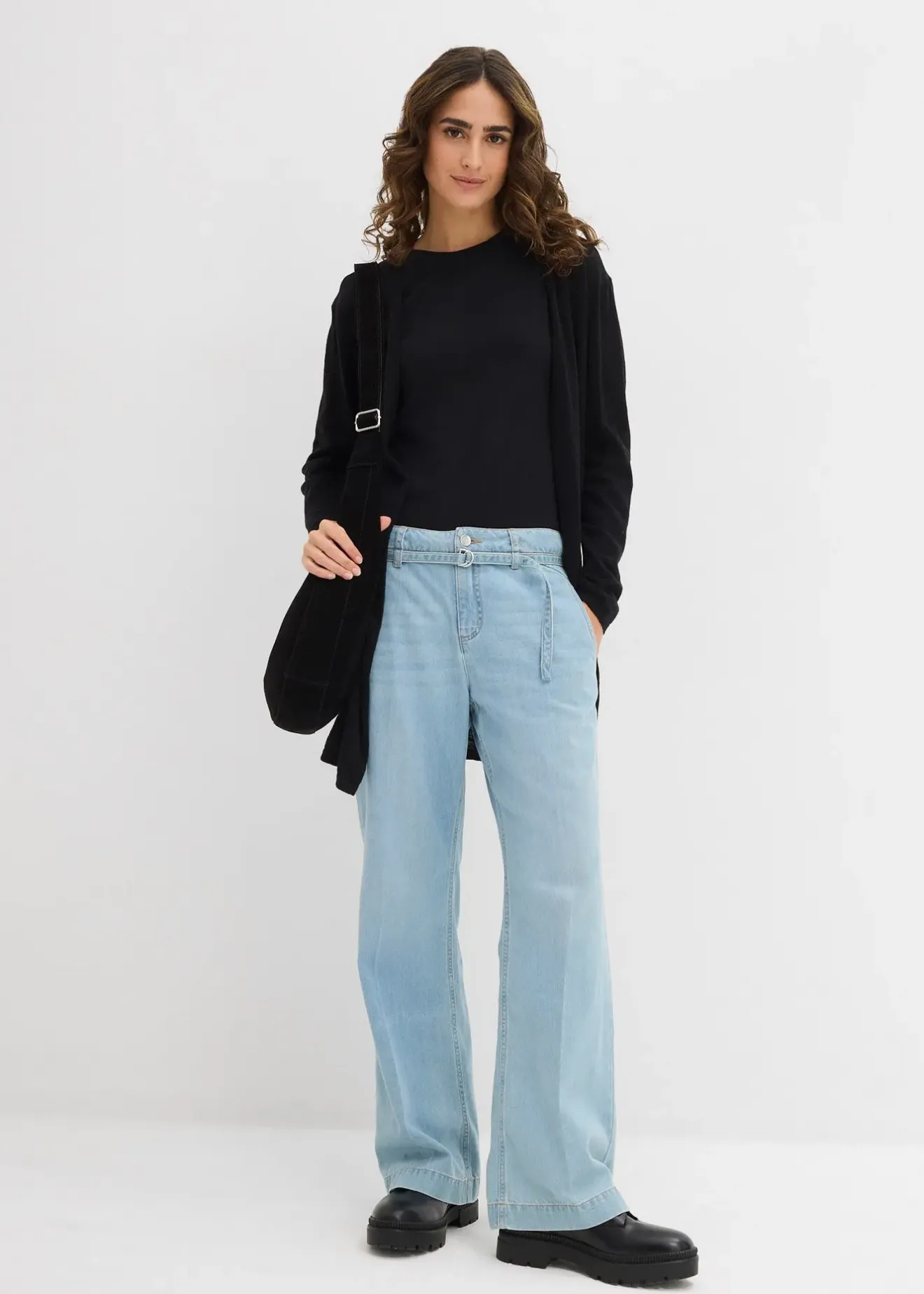 bonprix Gilet long en maille, ouvert|Femme Maille|Basiques