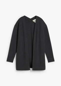 Femme bonprix Sweats|Gilet long en sweat doux