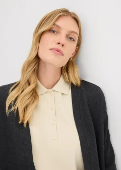 Femme bonprix Sweats|Gilet long en sweat doux