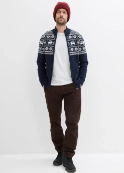 bonprix Gilet norvégien en maille douce 100% coton|Homme Pulls & Gilets