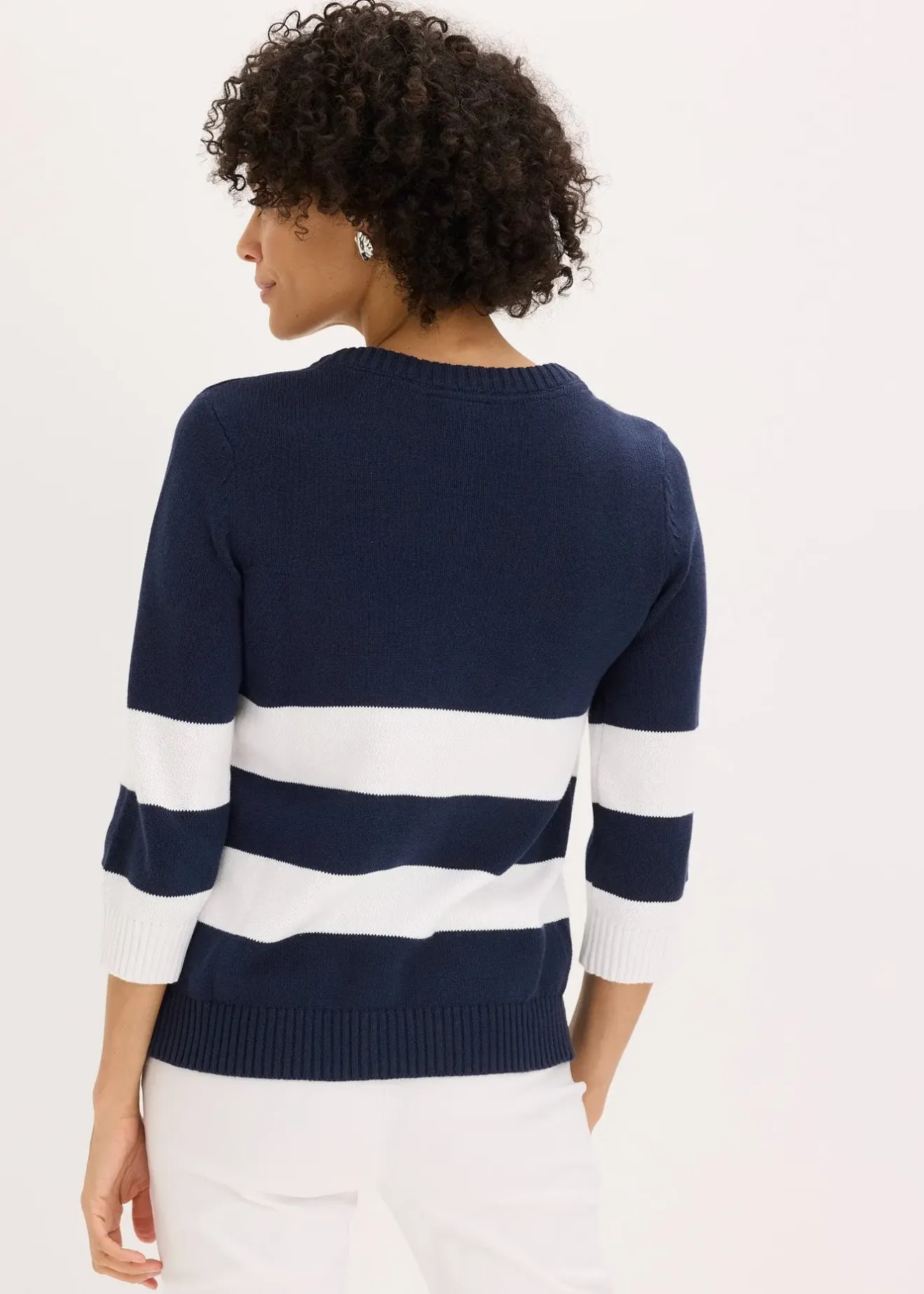 bonprix Gilet rayé en maille de coton|Femme Maille|Pulls & Gilets