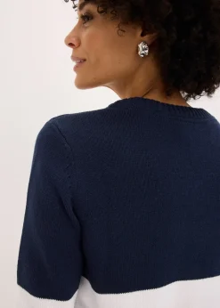 bonprix Gilet rayé en maille de coton|Femme Maille|Pulls & Gilets