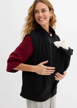 bonprix Gilet sans manches de grossesse et portage en polaire|Femme Femme Enceinte