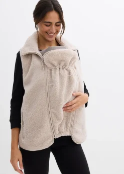 Femme bonprix Femme Enceinte|Gilet sans manches de grossesse et de portage en sherpa douillette